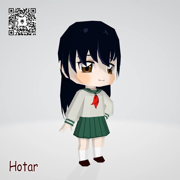 [InuYasha] Kagome Chibi Papercraft