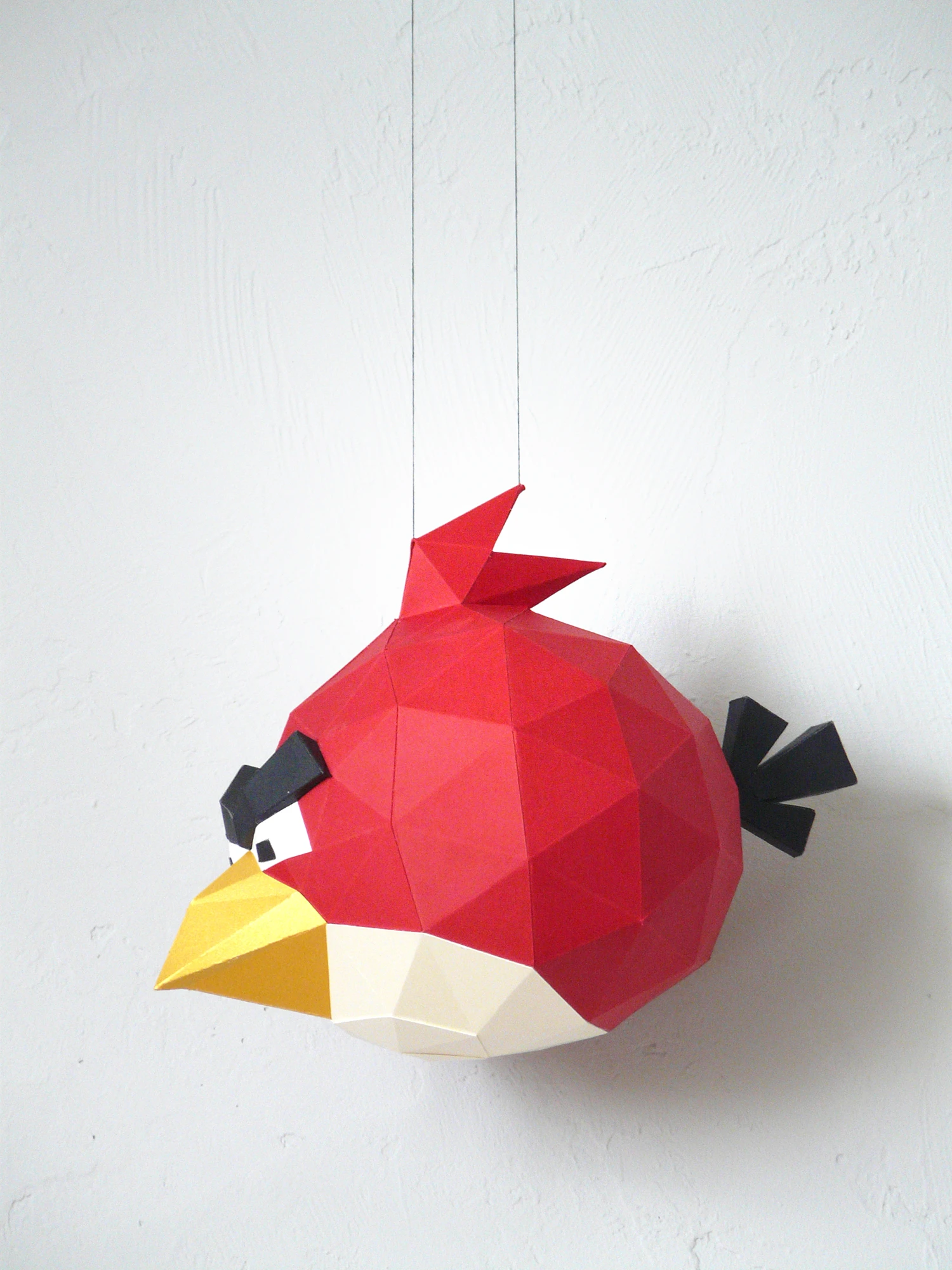 DIY 3d papercraft Angry Bird Red PDF Templates Low Poly SweetHeartyThings