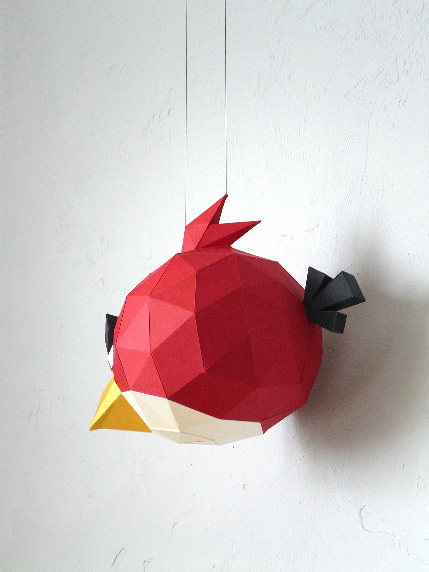 DIY 3d papercraft Angry Bird Red PDF Templates Low Poly SweetHeartyThings