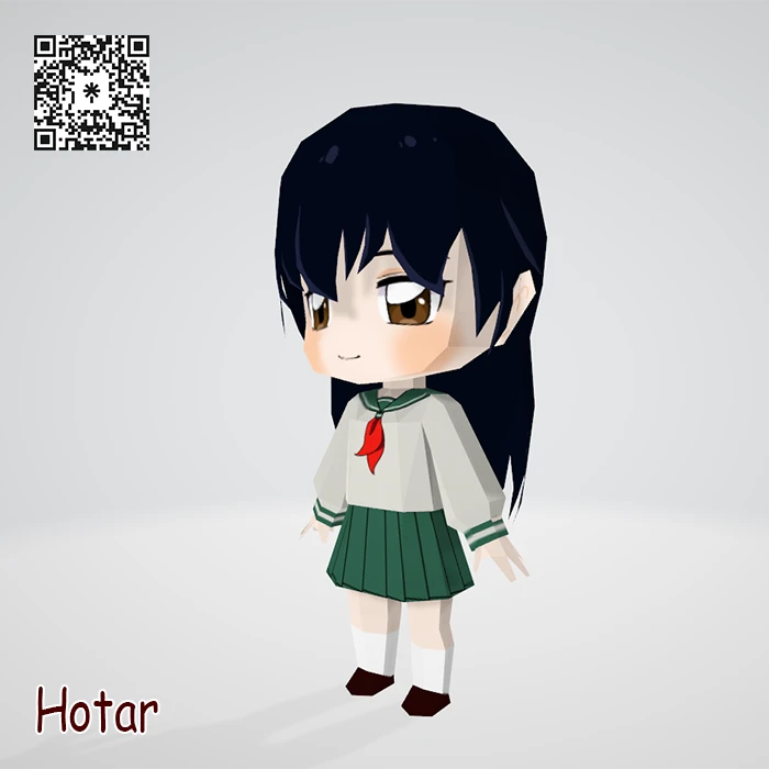 [InuYasha] Kagome Chibi Papercraft