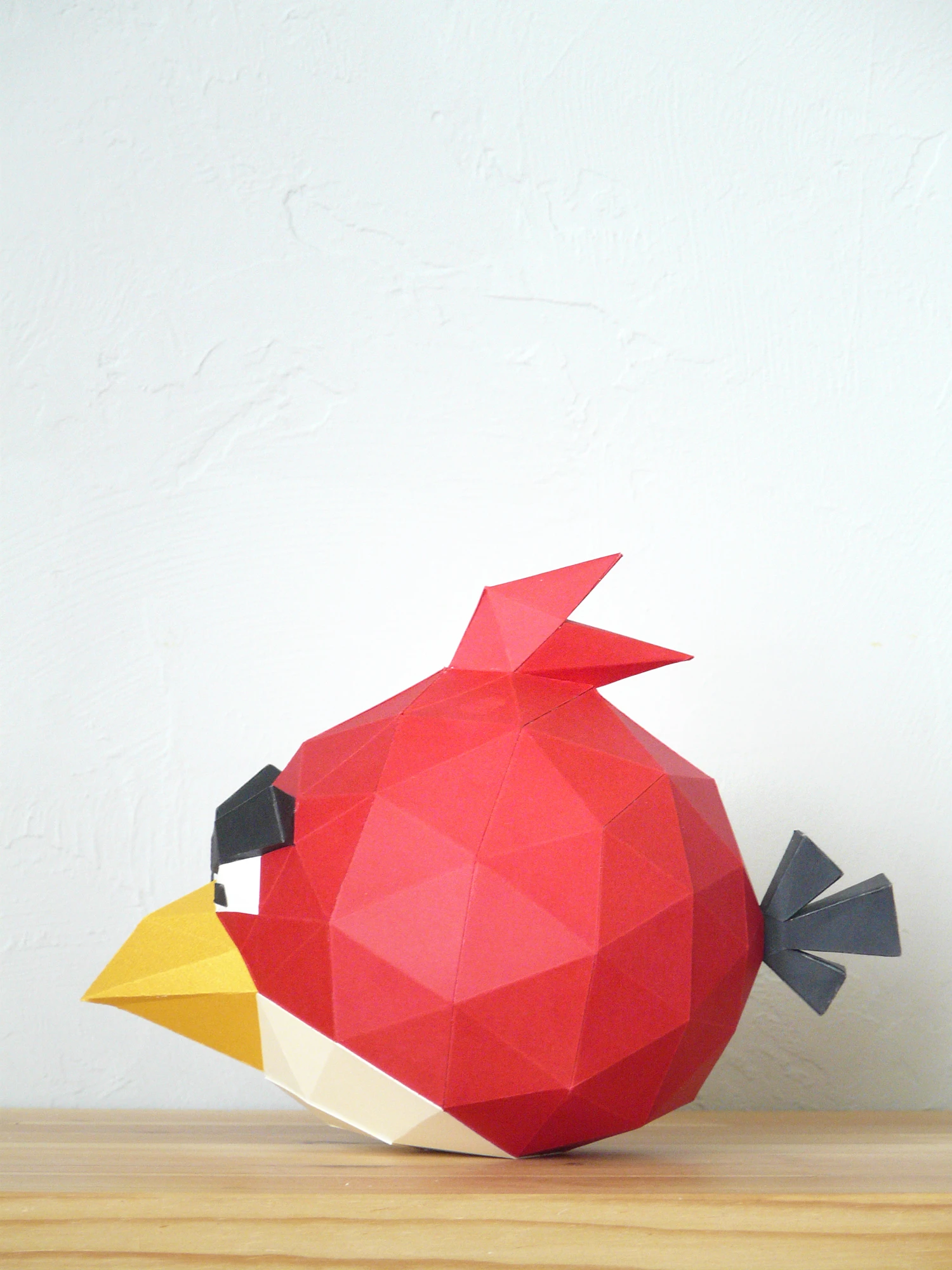 DIY 3d papercraft Angry Bird Red PDF Templates Low Poly SweetHeartyThings