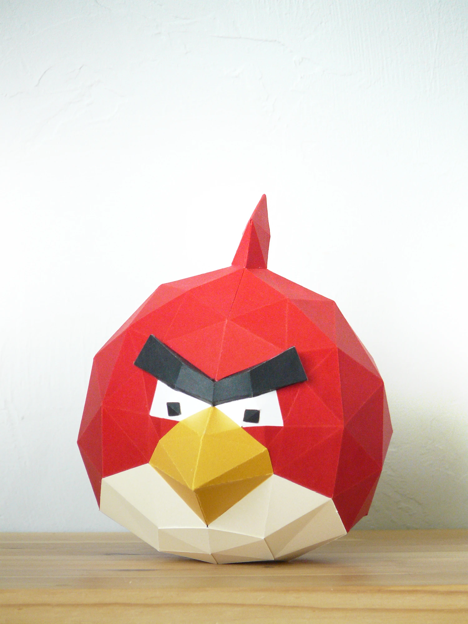 DIY 3d papercraft Angry Bird Red PDF Templates Low Poly SweetHeartyThings