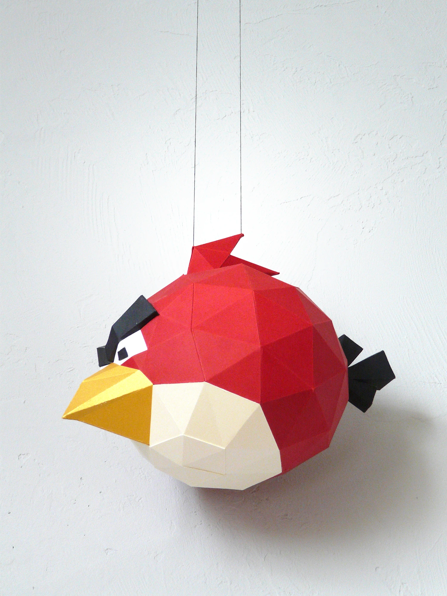 DIY 3d papercraft Angry Bird Red PDF Templates Low Poly SweetHeartyThings