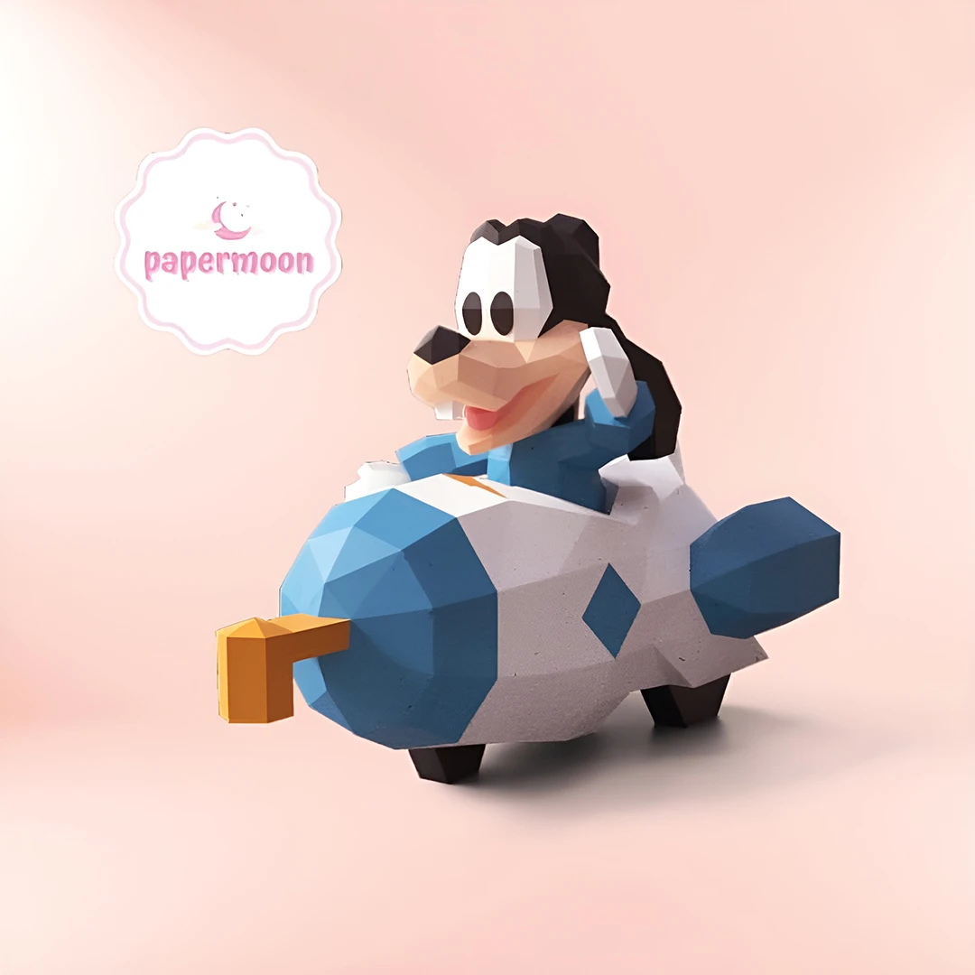 #6 Train Disney: Goofy Baby Low Poly Papercraft