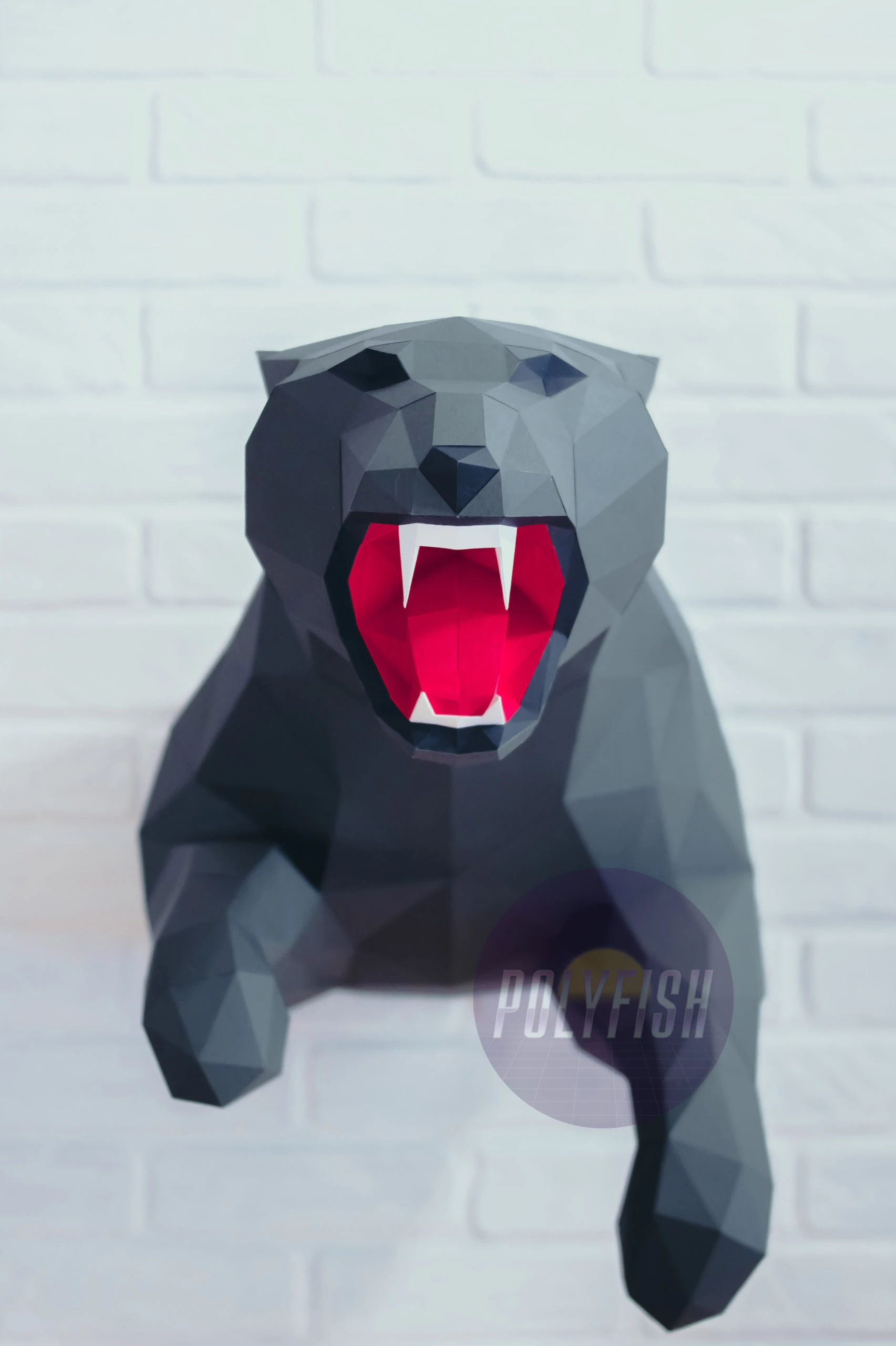 Panther PDF Template, Low Poly, Paper Sculpture, DIY, Pepakura Pattern, Handmade, Papercraft, Lowpoly, Lowpoly Papercraft