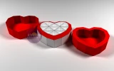 Box Two Hearts PDF Template, Low Poly, Paper Sculpture, DIY, Pepakura Pattern, Handmade, Papercraft, Lowpoly, Lowpoly Papercraft