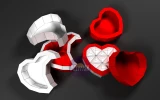 Box Two Hearts PDF Template, Low Poly, Paper Sculpture, DIY, Pepakura Pattern, Handmade, Papercraft, Lowpoly, Lowpoly Papercraft