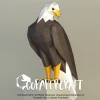 3D papercraft DIY The Eagle Low Poly GoPapercraft