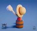 ONE PIECE WINE BARREL BOX MONKEY D.LUFFY, Papercraft, Template, DIY, Paper, Low Poly, Cute, Kawaii, 3D Model, Pdf Low Poly, Kids Toy