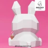 Easter Capybara Low Poly Papercraft Template Pepakura PDF DIY Handmade