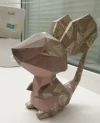 Little Mouse PDF Template, Low Poly, Paper Sculpture, DIY, Pepakura Pattern, Handmade, Papercraft, Lowpoly, Lowpoly Papercraft