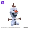 Olaf Baby, Frozen, Walt Disney Papercraft Low Poly 3d DIY Kenart10