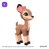 Mini Reindeer, Mini Reno Papercraft Low Poly 3d DIY Kenart10