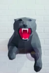 Panther PDF Template, Low Poly, Paper Sculpture, DIY, Pepakura Pattern, Handmade, Papercraft, Lowpoly, Lowpoly Papercraft