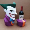 Joker WineBox Papercraft , PDF Template, DIY 3d Model, FanArt, Paper Sculpture, Low Poly, Pepakura, Craft, Manualidad, Arte de Papel