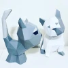 Baby Cat Unicorn papercraft. You get a PDF digital file templates and instructions for this DIY (do it yourself) modern paper sculpture.