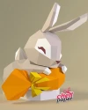 Bunny 3 Papercraft, Low Poly Bunny, Low poly animal, Paper Rabbit, Easter egg, Easter Bunny. Comes with Bonus, Basketball
