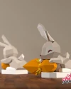 Bunny 3 Papercraft, Low Poly Bunny, Low poly animal, Paper Rabbit, Easter egg, Easter Bunny. Comes with Bonus, Basketball