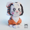 CATIGER, Papercraft, Template, DIY, Paper, Low Poly, Cute, Kawaii, 3D Model, Pdf Low Poply, Kids Toy