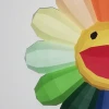 Takashi Murakami Flower 3D Wall Decor Low poly Papercraft, DIY, PDF