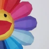 Takashi Murakami Flower 3D Wall Decor Low poly Papercraft, DIY, PDF