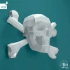 Pirates Skull 3D Wall Decor Low poly Papercraft, DIY, PDF