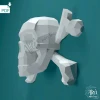 Pirates Skull 3D Wall Decor Low poly Papercraft, DIY, PDF