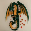 Dragon Sleeping Beauty, Dragón Mítico, Mythical Dragon PDF Template, DIY 3d Model, FanArt, Paper Sculpture, Low Poly, Pepakura, Craft, Manualidad, Paper Art