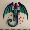 Dragon Sleeping Beauty, Dragón Mítico, Mythical Dragon PDF Template, DIY 3d Model, FanArt, Paper Sculpture, Low Poly, Pepakura, Craft, Manualidad, Paper Art