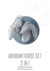 Papercraft 3D Arabian Horse Set 3 In 1 Pepakura Low Poly Paper Sculpture
