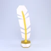 Low Poly Decorative Feather Papercraft Template | DIY 3D Geometric Feather Sculpture on Stand | Modern Home Decor