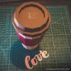 Coffee cup - 3D Papercraft template Digital