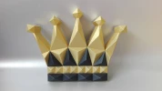 King of Spades Crown 3D Wall Decor Low poly Papercraft, DIY, PDF