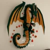 Dragon Sleeping Beauty, Dragón Mítico, Mythical Dragon PDF Template, DIY 3d Model, FanArt, Paper Sculpture, Low Poly, Pepakura, Craft, Manualidad, Paper Art