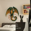 Dragon Sleeping Beauty, Dragón Mítico, Mythical Dragon PDF Template, DIY 3d Model, FanArt, Paper Sculpture, Low Poly, Pepakura, Craft, Manualidad, Paper Art