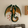 Dragon Sleeping Beauty, Dragón Mítico, Mythical Dragon PDF Template, DIY 3d Model, FanArt, Paper Sculpture, Low Poly, Pepakura, Craft, Manualidad, Paper Art