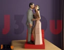 Couple - Wedding Papercraft PDF Template For office, Room, Decor, DIY gift for friends, family, Low poly Paper, Paper Craft 3D kit by J3Du