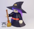 WITCH, Papercraft, Template, DIY, Paper, Low Poly, Holiday, 3D Model, Pdf Low Poply, October, Carnival, Halloween