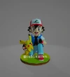 Ash Ketchum and Pikachu Low Poly Papercraft Template PDF | Pokemon 3D Model Download