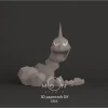 Onix, DIY, Papercraft, Low Poly, 3D model, Pokemon, Series, Tv, Animation, Anime, Room Decor