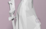 Themis PDF Template, Low Poly, Paper Sculpture, DIY, Pepakura Pattern, Handmade, Papercraft, Lowpoly, Lowpoly Papercraft