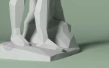 Farnese Hercules PDF Template, Low Poly, Paper Sculpture, DIY, Pepakura Pattern, Handmade, Papercraft, Lowpoly, Lowpoly Papercraft