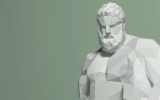 Farnese Hercules PDF Template, Low Poly, Paper Sculpture, DIY, Pepakura Pattern, Handmade, Papercraft, Lowpoly, Lowpoly Papercraft