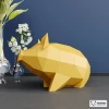 Piggy Papercraft, Sitting Pig Home Decor, Low Poly Papercraft