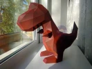 Dinosaur T-Rex PDF Template, Low Poly, Paper Sculpture, DIY, Pepakura Pattern, Handmade, Papercraft, Lowpoly, Lowpoly Papercraft