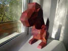 Dinosaur T-Rex PDF Template, Low Poly, Paper Sculpture, DIY, Pepakura Pattern, Handmade, Papercraft, Lowpoly, Lowpoly Papercraft