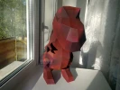 Dinosaur T-Rex PDF Template, Low Poly, Paper Sculpture, DIY, Pepakura Pattern, Handmade, Papercraft, Lowpoly, Lowpoly Papercraft