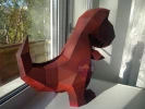 Dinosaur T-Rex PDF Template, Low Poly, Paper Sculpture, DIY, Pepakura Pattern, Handmade, Papercraft, Lowpoly, Lowpoly Papercraft