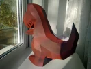 Dinosaur T-Rex PDF Template, Low Poly, Paper Sculpture, DIY, Pepakura Pattern, Handmade, Papercraft, Lowpoly, Lowpoly Papercraft