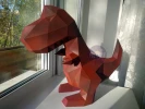 Dinosaur T-Rex PDF Template, Low Poly, Paper Sculpture, DIY, Pepakura Pattern, Handmade, Papercraft, Lowpoly, Lowpoly Papercraft